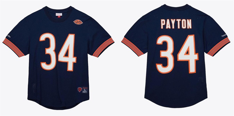Men's Chicago Bears #34 Walter Payton Navy Stitched Football Jersey